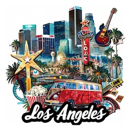 Los Angeles California Imán Refrigerador Souvenirs Recuerdos
