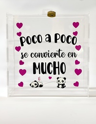 Caja Buzón Alcancía Frase: Poco A Poco Se Convierte En Mucho