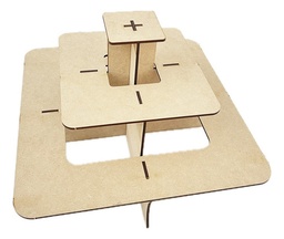 [MLM2795077300] Base Cuadrada 3 Niveles Para Mesa De Dulces Candy Bar