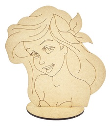 [MLM2871709130] Centro De Mesa Sirenita Ariel Mdf