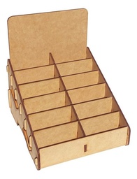 Organizador Exhibidor Repisa 12 Cajetillas Cigarro - Pack 50 Marrón Claro