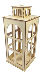 Centro De Mesa Farol Boda Xv Años Fiestas - Pack 10 Marrón Claro