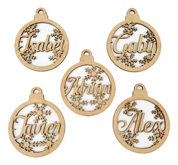 [MLM2696886756] Kit 15 Esferas Navideñas Personalizadas Con Nombres 10cm