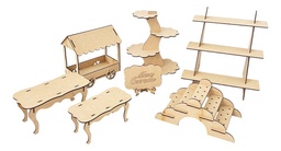 [MLM1990500507] Candy Bar Mesa De Dulces Bases Para Pastel Xv Fiesta (a)