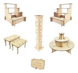 [MLM1999802565] Candy Bar Mesa De Dulces Bases Para Pastel Xv Fiesta (d)