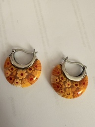 [Gp53] Arete de vidrio  amarillo