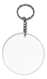 Llaveros Acrilico Redondos 6cm Herraje De Cadena 20 Piezas 