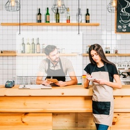 [Mampcolg7070] Mampara Colgante Anticontagios 70x70 Cm Grosor 3 Mm