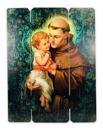 [Virgen6077] Cuadro San Antonio Niño Dios Impresión Directa Mdf 60x77cm