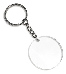 Llaveros Acrilico Redondos 3.8cm Herraje Dorado 20 Piezas