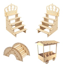 Muebles Para Mesa De Postres Y Dulces Xv Para Fiesta Kit D