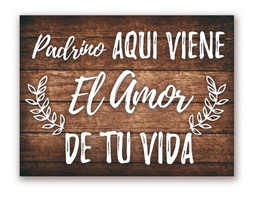 Letrero Cuadro Pajes Boda Decoración Celebracion - 40x30cm