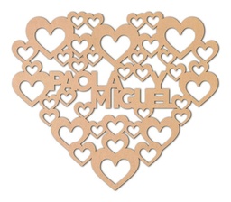 Cuadro Nombre Personalizado Love San Valentin - 30x26 Cm