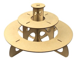 Base Circular De 3 Pisos Dulcero, Candy Bar Corte Laser