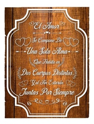 Letrero Cuadro Pajes Boda Decoración - 40x60cm