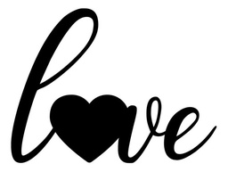 Frase Love En Corte De Vinil Decorativo - 50x37 Cm