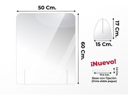 Mampara Protectora Para Escritorio Separador 60 Cm X 50 Cm