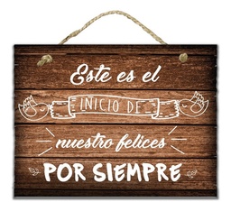 Letrero Cuadro Para Pajes De Boda Decoración M9 - 40x30cm