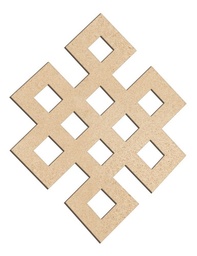 Cuadro Nudo Tibetano Abundancia Decoración 50x38 Mdf