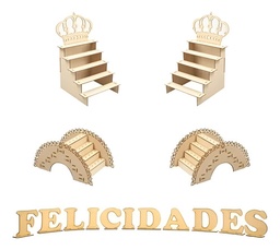 Candy Bar Xv Años Kit Mesa De Dulces, Postres, Muebles Kit F