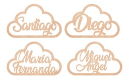 Kit 5 Nube Personalizadas Con Nombres 