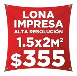 Lona Impresa 1.5x2m Personalizada Publicidad Eventos Anuncio
