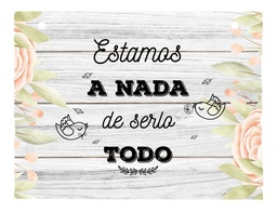 Letrero Cuadro Paje Boda Decoración 40x30cm  P01