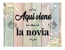 Letrero Cuadro Paje Boda Decoración 40x30cm  P03