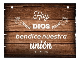 Letrero Cuadro Paje Boda Decoración 40x30cm  P02