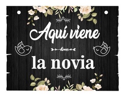 Letrero Cuadro Paje Boda Decoración 40x30cm  P14