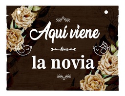 Letrero Cuadro Paje Boda Decoración 40x30cm  P07