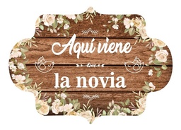 Letrero Cuadro Paje Boda Decoración 40x30cm  P08