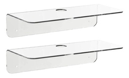 Dos Repisas Flotantes Acrílico 3mm 23 Cm Largo 10 Cm Ancho
