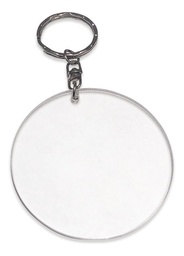 Llaveros Acrílico Blanco Redondo  5cm Diámetro Pack 100 