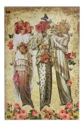 Cuadro Decorativo Vintage Hogar Oficina Las 3 Damas 40x60