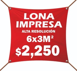 Lona Impresa 6x3 M Personalizada Publicidad Eventos Anuncio