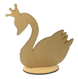 Cisne Centro De Mesa Para Xv´s Mdf Exhibidor 15 Cm 
