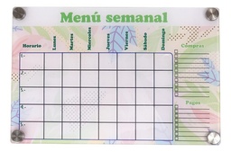 Pizarra Planeador Planner De Acrílico 30x20cm 