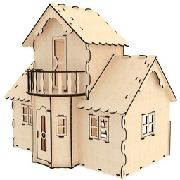 Casa  Clasica Para Muñecas 29cm Mdf 6mm