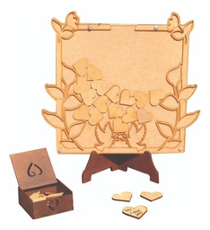 Cuadro De Firmas Libro De Invitados Boda Xv Años Acrilico 03